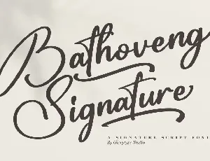 Bathoveng Signature font