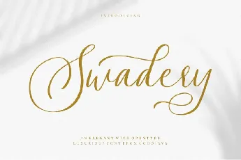 Swadery Script font