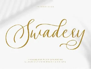 Swadery Script font