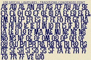 Traditions Condensed Demo font