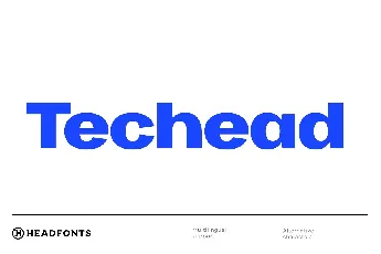 Techead font