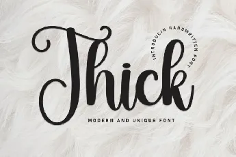 Thick Script font