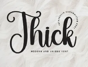 Thick Script font