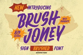 Brush Joney font