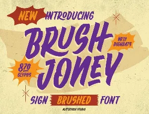 Brush Joney font