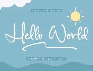 Hello World font