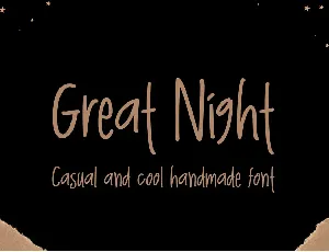 Great Night - Personal Use font