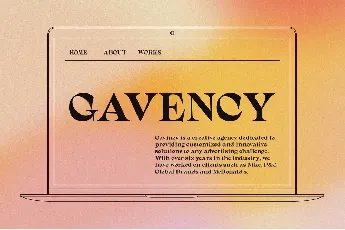 Gavency Free font