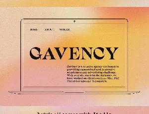 Gavency Free font