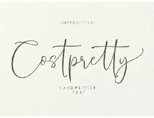 Costpretty font