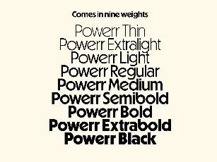 Powerr Family font