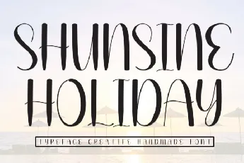 Sunshine Holiday Display font