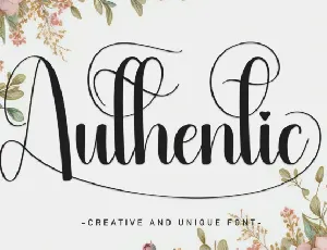 Authentic Script font