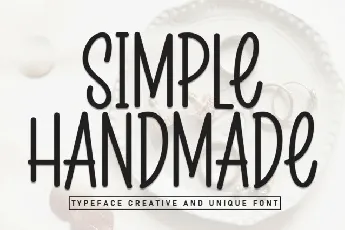 Simple Handmade Display font