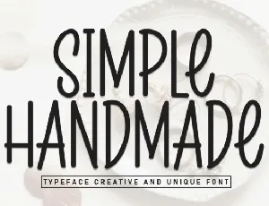 Simple Handmade Display font