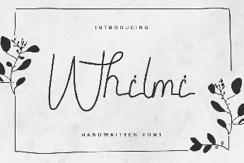 Whilmi Signature font