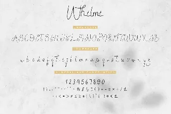 Whilmi Signature font