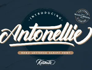 Antonellie Calligraphy font