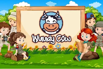 Woody Cow font