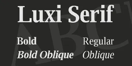 Luxi Serif font