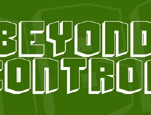 Beyond Control font