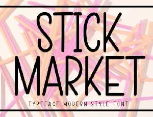 Stick Market Display font