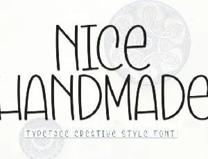 Nice Handmade Display font