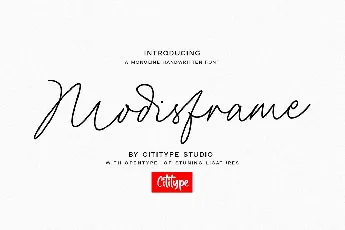 Modisframe font