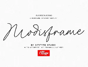 Modisframe font