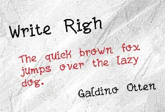 Write Righ font