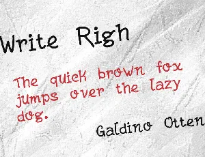 Write Righ font