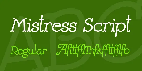 Mistress Script font