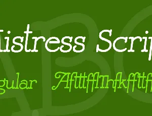 Mistress Script font