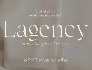 Lagency Serif font