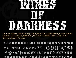 Wings Of Darkness font