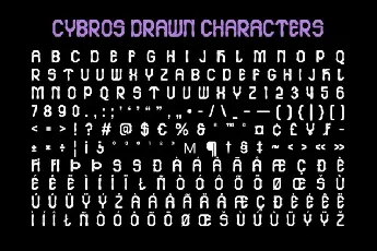 Cybros Drawn font