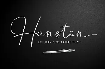 Hanston Signature font