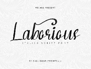 Laborious Demo font