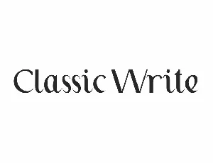 Classic Write font