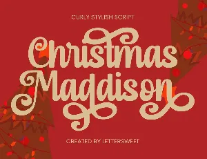 Christmas Maddison font
