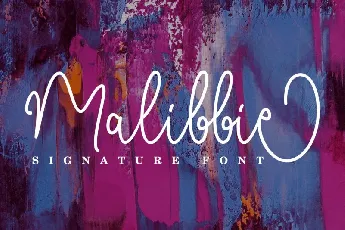 Malibbie Signature font