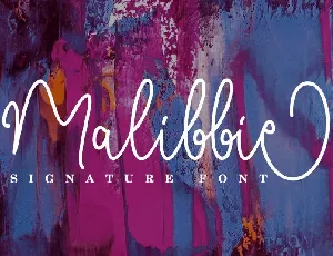 Malibbie Signature font