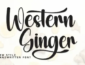 Western Ginger Script font