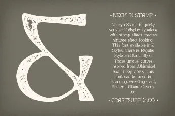 Neckyn Stamp font