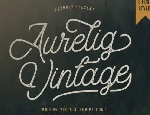 Aurelig Vintage Script font