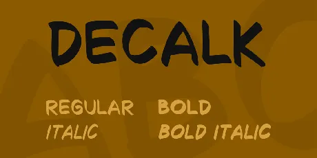 Decalk font