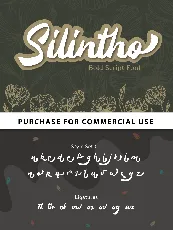 Silintho - Personal Use font