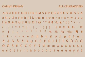 Calive Drawn font