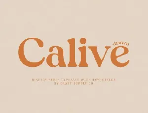 Calive Drawn font