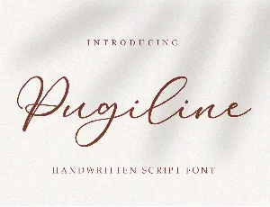 Pugiline font